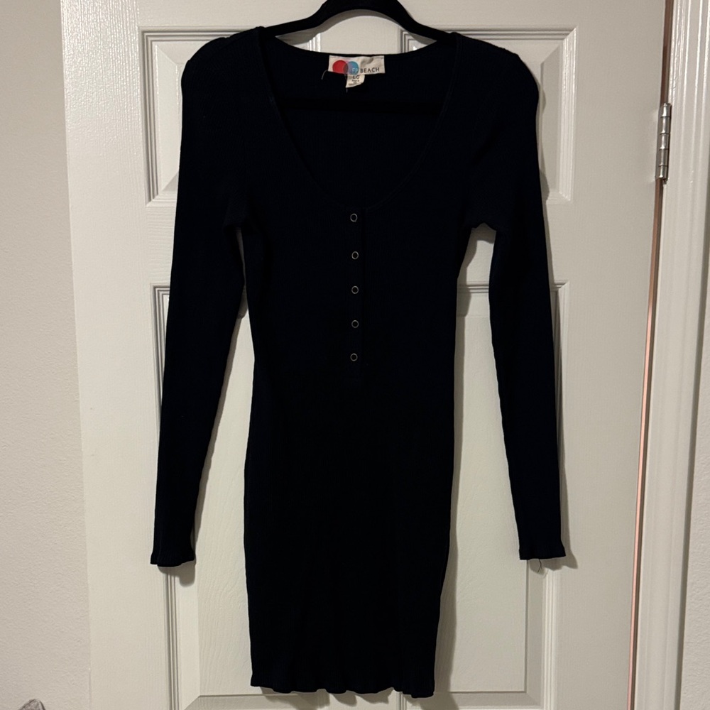 Free People Black Long Sleeve Dress